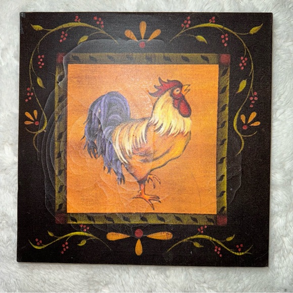 Very Old 10” Rooster Canvases - Picture 3 of 5